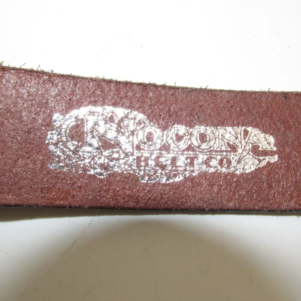 Nocona Genu Leather Belt and Bullrider Buckle Boys 24 Inches Bull Riders Cowboys
